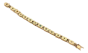 Multicolor Gems 14k Yellow Gold Slide Bracelet