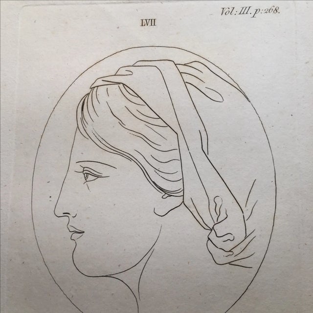 American Woman in Profile Antique Physiognomy Art Print, 1804 For Sale - Image 3 of 3