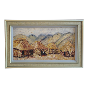 Early 20th Century ‘Straw Houses’ Original Framed Art