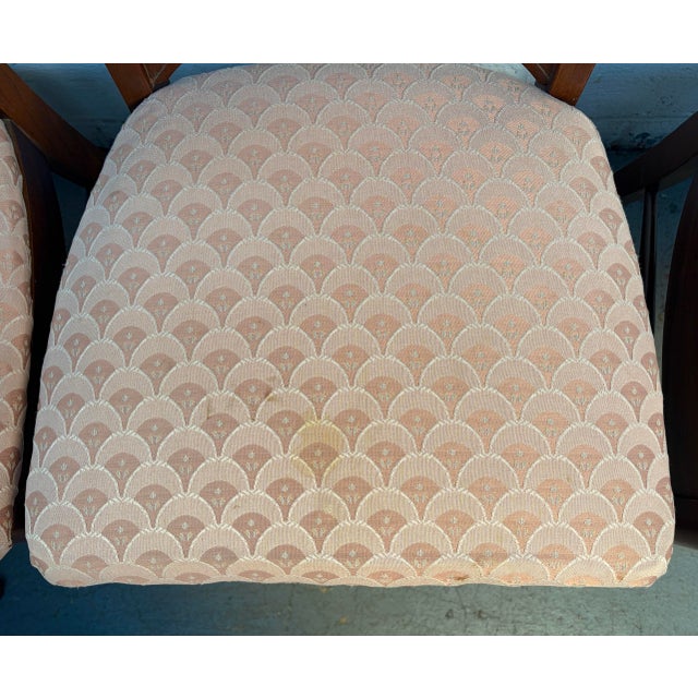 Set of Six Mid-Century Upholstered Walnut Dining Chairs by Thomasville For Sale - Image 17 of 17