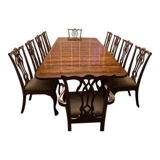 Century Furniture Mahogany Dining Table With 10 Chairs - Set of 11 For Sale