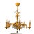 Glass and Patinated Sheet Metal Chandelier, 1900s For Sale - Image 5 of 10