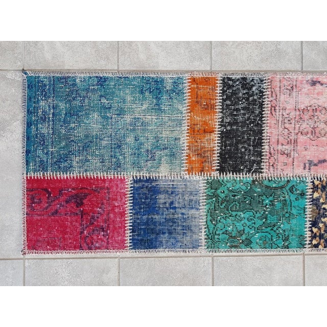 1960s Vintage Handknotted Hallway Runner For Sale - Image 5 of 10