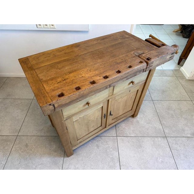 2000 - 2009 Vintage Oak and Spruce Workbench For Sale - Image 5 of 15