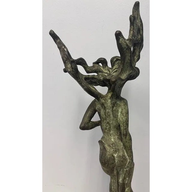 1940s 1940s Very Large Illegibly Signed Bronze Mermaid Sculpture For Sale - Image 5 of 7