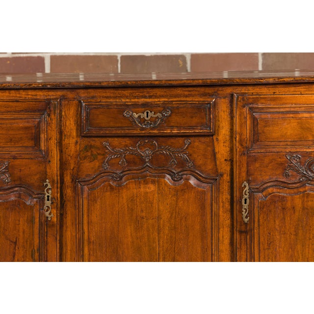 French 19th Century Carved Walnut Buffet with Two Doors and Single Drawer For Sale - Image 12 of 12