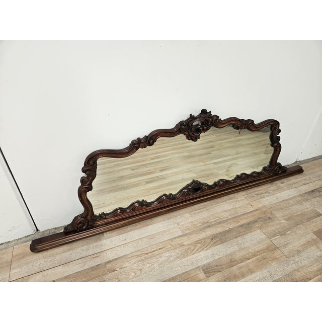 Italian Carved Wooden Mirror, 1910s For Sale - Image 15 of 15
