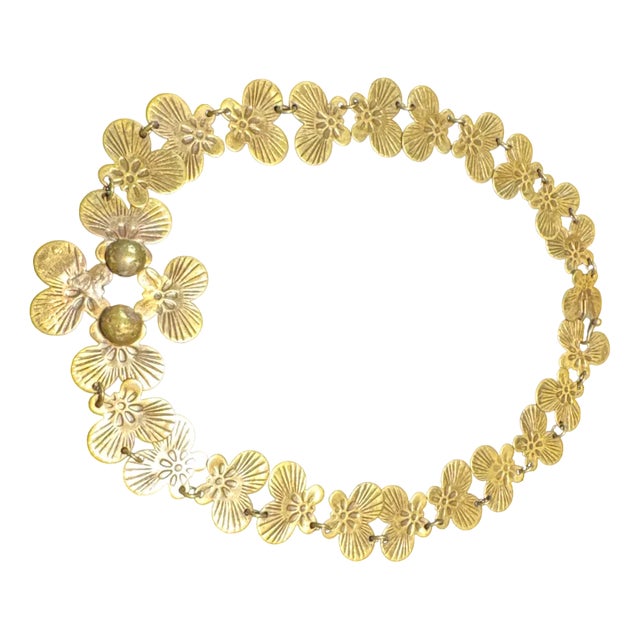 Bronze Flower Necklace by Seppo Tamminen, 1960s For Sale