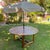 Outdoor Wood Table With Lazy Suzy Center - 63" Round For Sale - Image 15 of 18