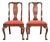 Henkel Harris Queen Anne Solid Mahogany Side Chairs or Dining Chairs, Pair For Sale