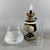 Vintage Porcelain, Brass, and Glass Table Lamp from Limoges, France For Sale - Image 6 of 16