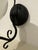 Very good restored vintage condition. The decorative metal structure has been newly powder-coated in matte black, the...