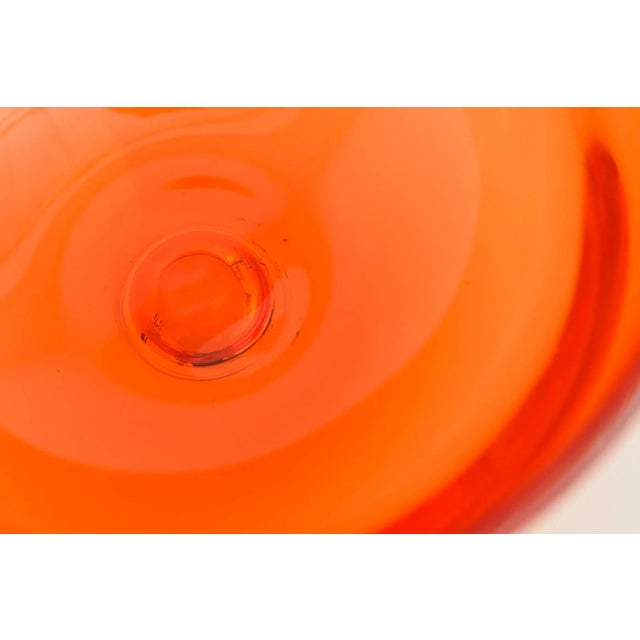 Round Lidded Orange Lucite Box For Sale - Image 11 of 12