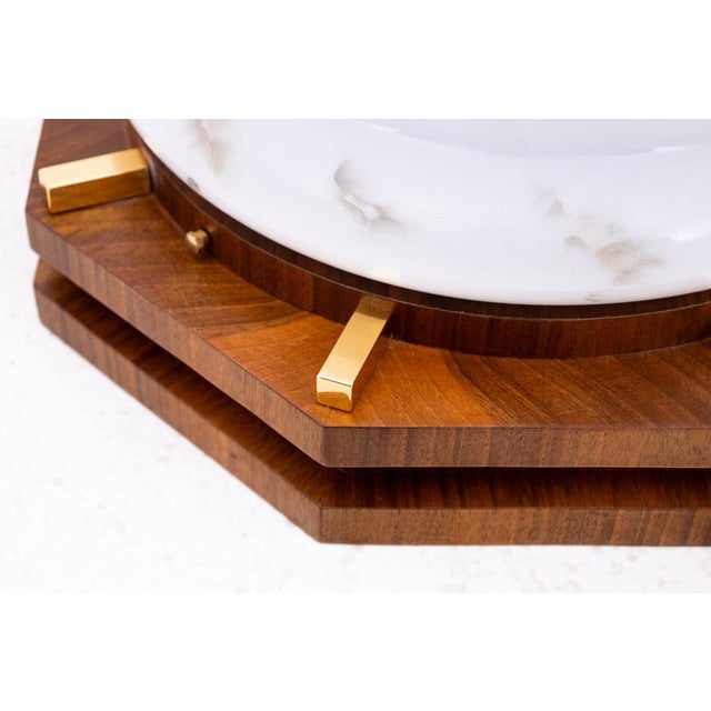 Art Deco Style Ceiling Lamp, Poland, 1950s For Sale - Image 3 of 5