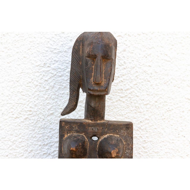 Antique Tall Carved Bamana Ancestress Door Locks For Sale - Image 4 of 9