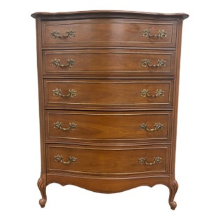 Vintage French Provincial Louis XV Style Chest of Drawers For Sale