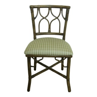 Bamboo Small Occasional Desk or Accent Chair For Sale