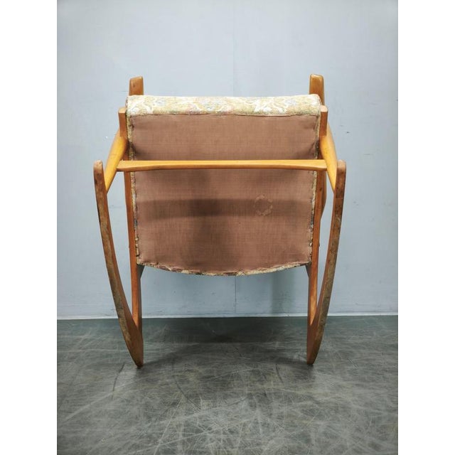 Boomerang Rocking Chair attributed to Holger Georg Jensen, Denmark, 1960s For Sale - Image 3 of 15