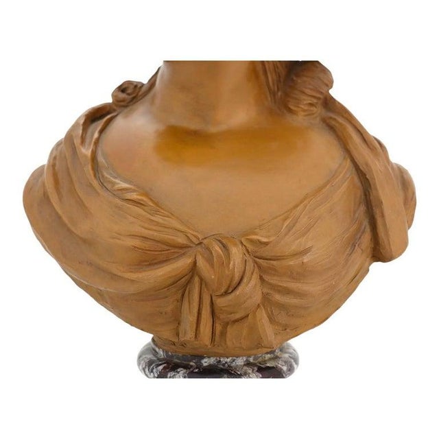 Late 19th Century Rare French Classical Terra Cotta Bust of Young Marie Antoinette C1890 For Sale - Image 5 of 12