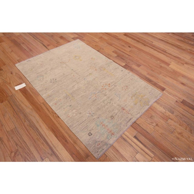 Decorative Abstract Tribal Design Modern Handmade Contemporary Area Rug, Country of origin: Central Asia, Circa date:...