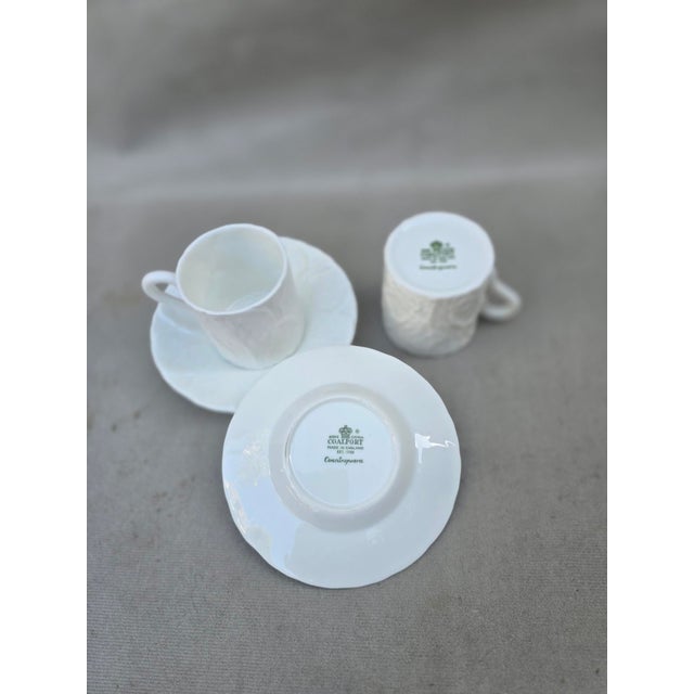 Farmhouse 1980s Coalport Demitasse Cups and Saucers - 4 PCS For Sale - Image 3 of 5