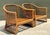Wood Vintage Trellis Rattan Lounge Chairs - A Pair For Sale - Image 7 of 12