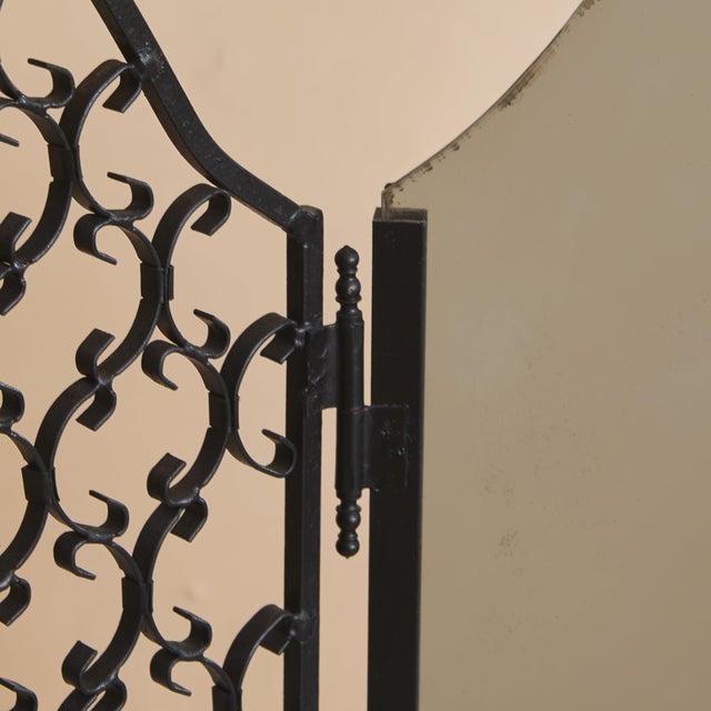 Mid 20th Century 20th Century French Wrought Iron Table Mirror For Sale - Image 5 of 6
