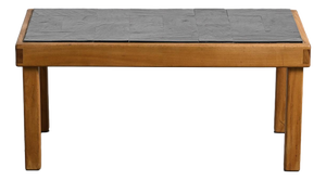 Slate and Wood Coffee Table from Maison Regain, 1980