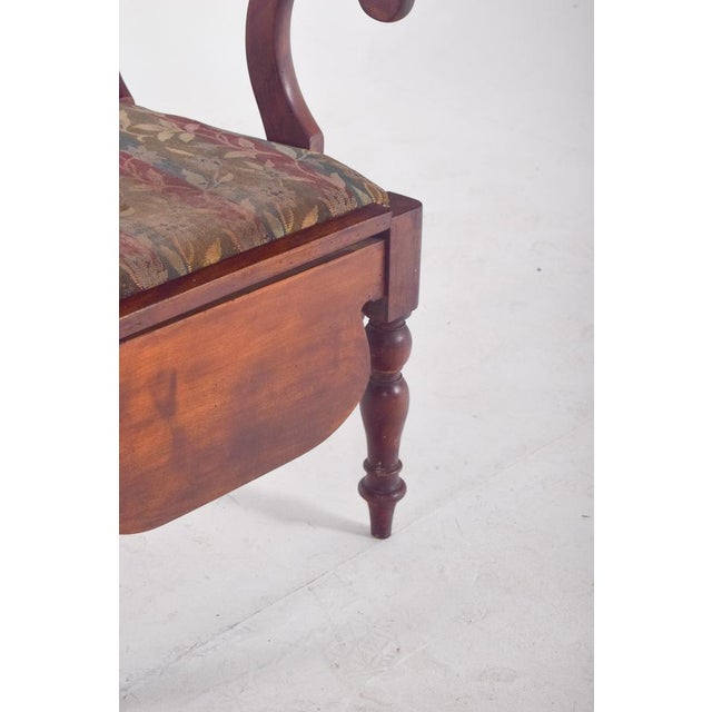 Chair with Striped Upholstery, 19th Century For Sale - Image 5 of 11