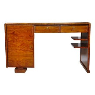 Art Deco Desk in Walnut, 1920s For Sale
