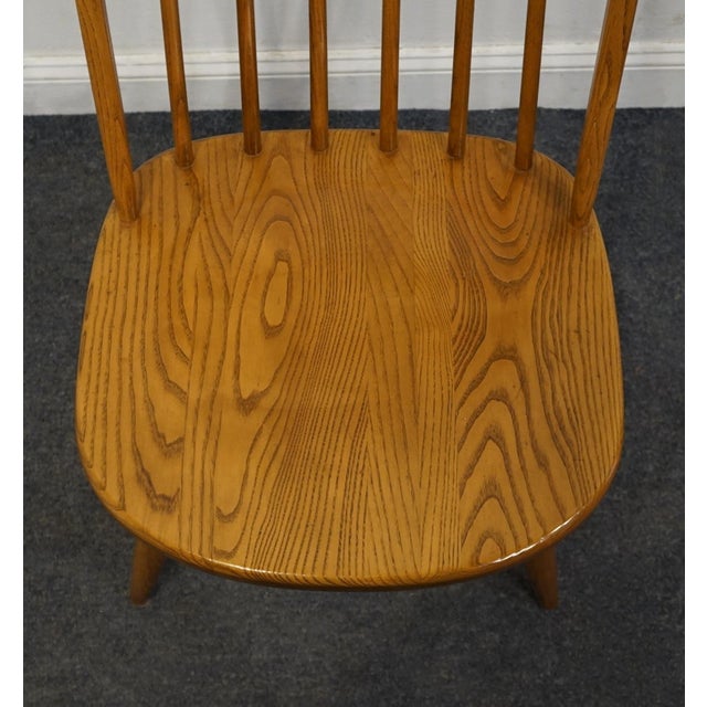S Bent Brothers Solid Oak Early American Rustic Bow Back Windsor Dining Side Chair 485 1183 111 For Sale - Image 4 of 10