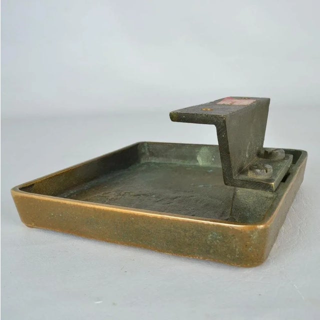 Gold Push Pull Door Handles in Bronze Relief of Waves, 1970s, Set of 4 For Sale - Image 8 of 10