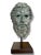 Vintage Verdigris Patinated Cast Bronze Classical Head Sculpture on Stand, Grand Tour Style For Sale In Los Angeles - Image 6 of 11