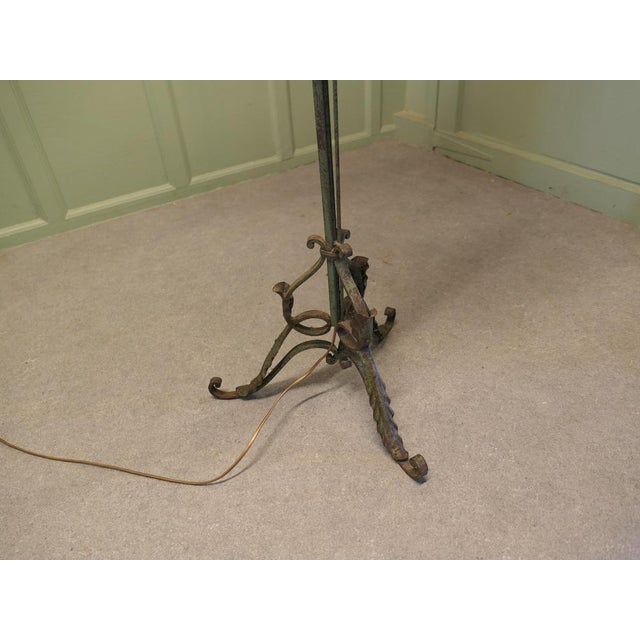 Metal Wrought Iron Floor Lamp, 1930s For Sale - Image 7 of 8
