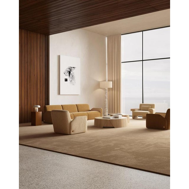 Oscar Green Upholstery and Walnut Chair by Haymann Editions For Sale - Image 6 of 7