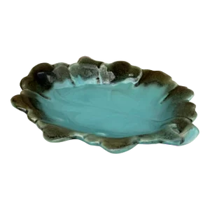 Vintage Leaf Form Majolica Bowl