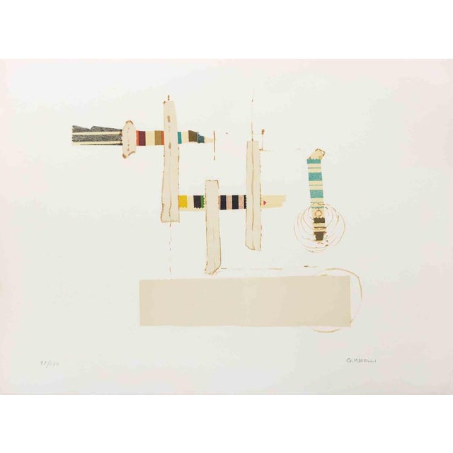 Lithograph realized by Giulio Marelli in 1970 ca. Edition of 150 in arab numbers and XXV in roman numbers. Hand signed and...