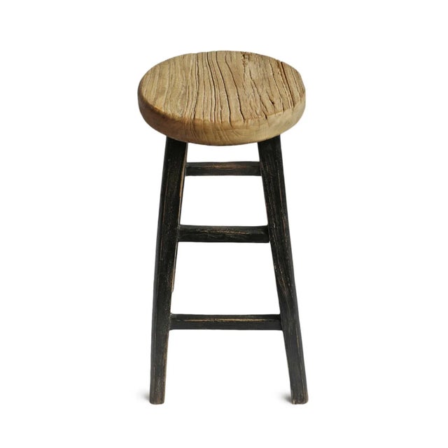 Black & Elm Vintage Bar Stool For Sale - Image 4 of 8