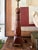 Brown Vintage Asian Inspired Walnut Wood Table Lamp by Lurie Original, Sculptural Mid Century Lamp For Sale - Image 8 of 11