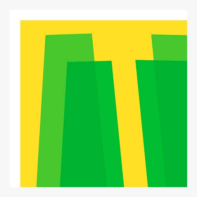 Green and Yellow Transparencies Fine Art Print 32" X 45" by Liz Roache For Sale - Image 4 of 6