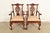 An outstanding pair of Chippendale or Georgian style armchairs or dining captain chairs By Baker Furniture USA, Circa...