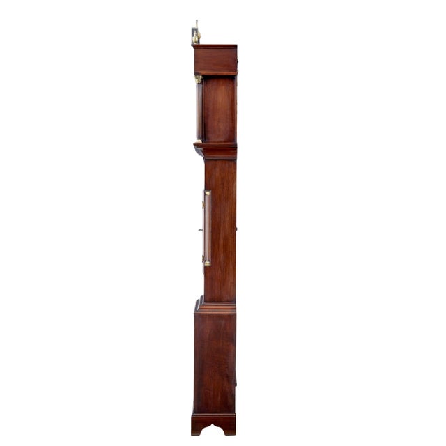 Antique Long Case Clock in Inlaid Mahogany by William Underwood, 1760 For Sale - Image 4 of 10