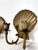 Metal Vintage Brass Shell Candle Sconces- A Pair For Sale - Image 7 of 8
