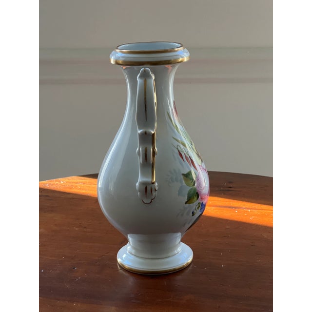 Late 20th Century Vintage Hand Painted Vase— a Pair For Sale - Image 5 of 12