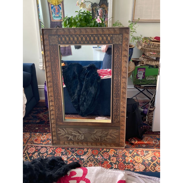 One of a kind , hand painted mirror from the famous Aspen Colorado Bonacci Studios. Gorgeous accent to any room. Soft...