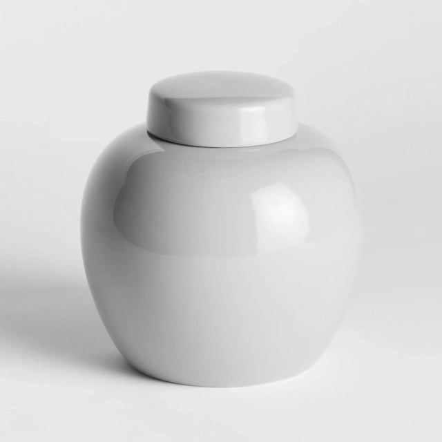 In an unexpected smaller size for traditional ginger jars, this is a modern take on a classic. The bright white high gloss...