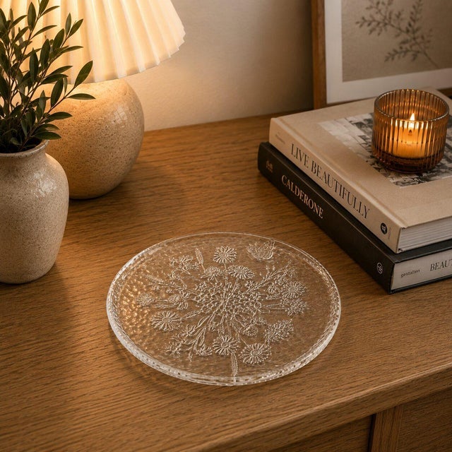 Kosta Boda Ulla Crystal Glass Plate from Kosta Boda, 1980s For Sale - Image 4 of 6