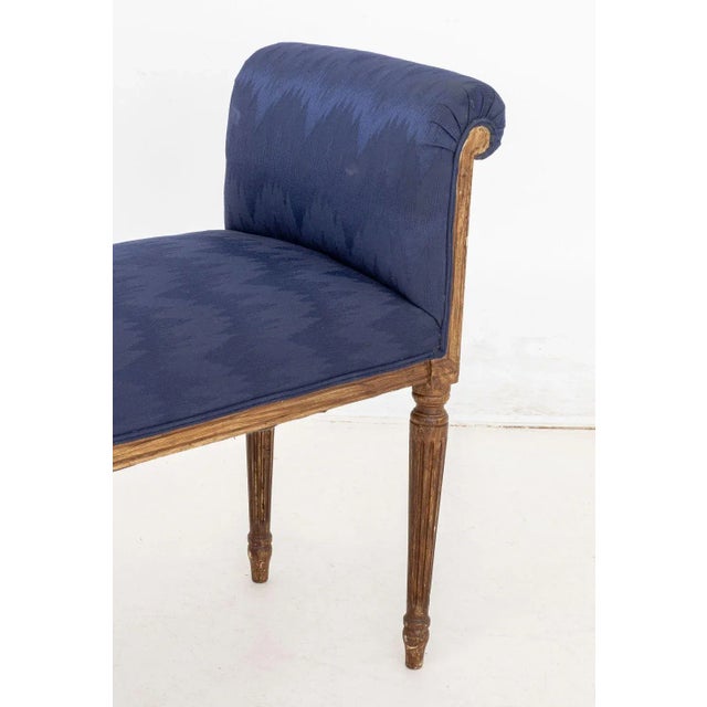 French Louis XVI Style Upholstered Window Seats, Pair For Sale - Image 3 of 5