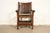 Mission Gustav Stickley Antique Mission Oak Arts & Crafts Armchair With Rush Seat, Circa 1910 For Sale - Image 3 of 14