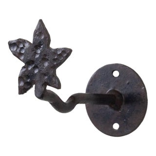 1950s Spanish Iron Flower Wall Hook For Sale